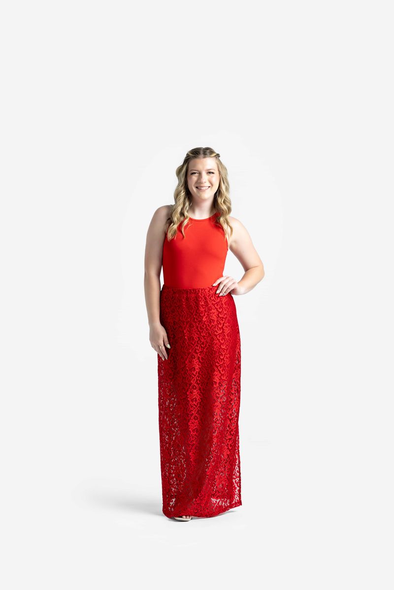 LuLaRoe Red Lace Maxi Skirt – Tihane Statement Style