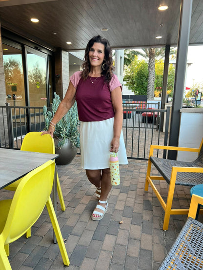 LuLaRoe Ashley Raglan T - Berry Blossom