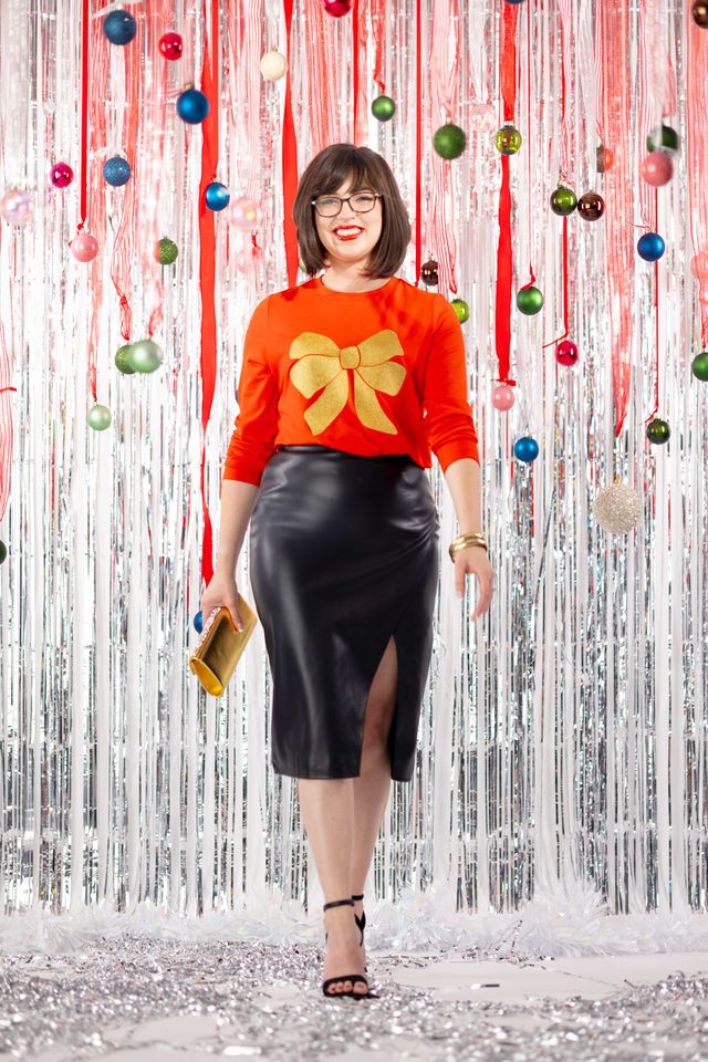 LuLaRoe Holiday Sharon - Wrapped In Gold