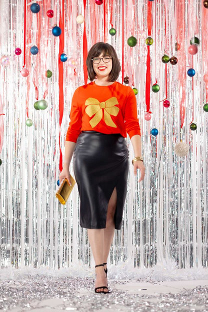 LuLaRoe Holiday Sharon - Wrapped In Gold