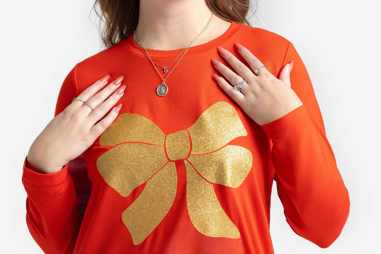 LuLaRoe Holiday Sharon - Wrapped In Gold