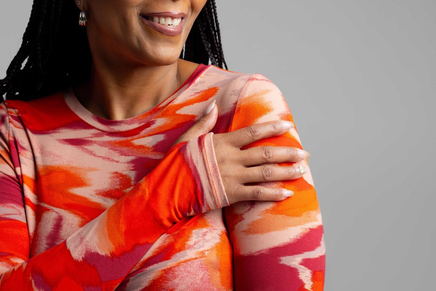 LuLaRoe LuLaRoe Rise Limitless Top - Crimson Clay Abstract 