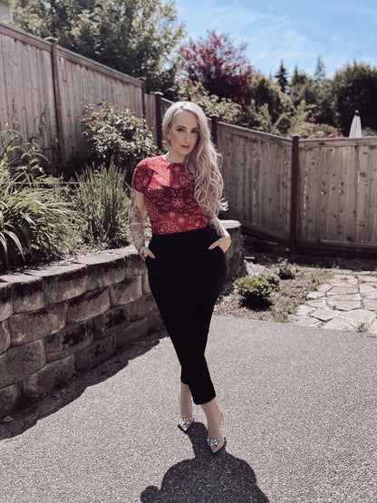 LuLaRoe LuLaRoe Miranda Mesh T - Rustic Bandana Bloom 