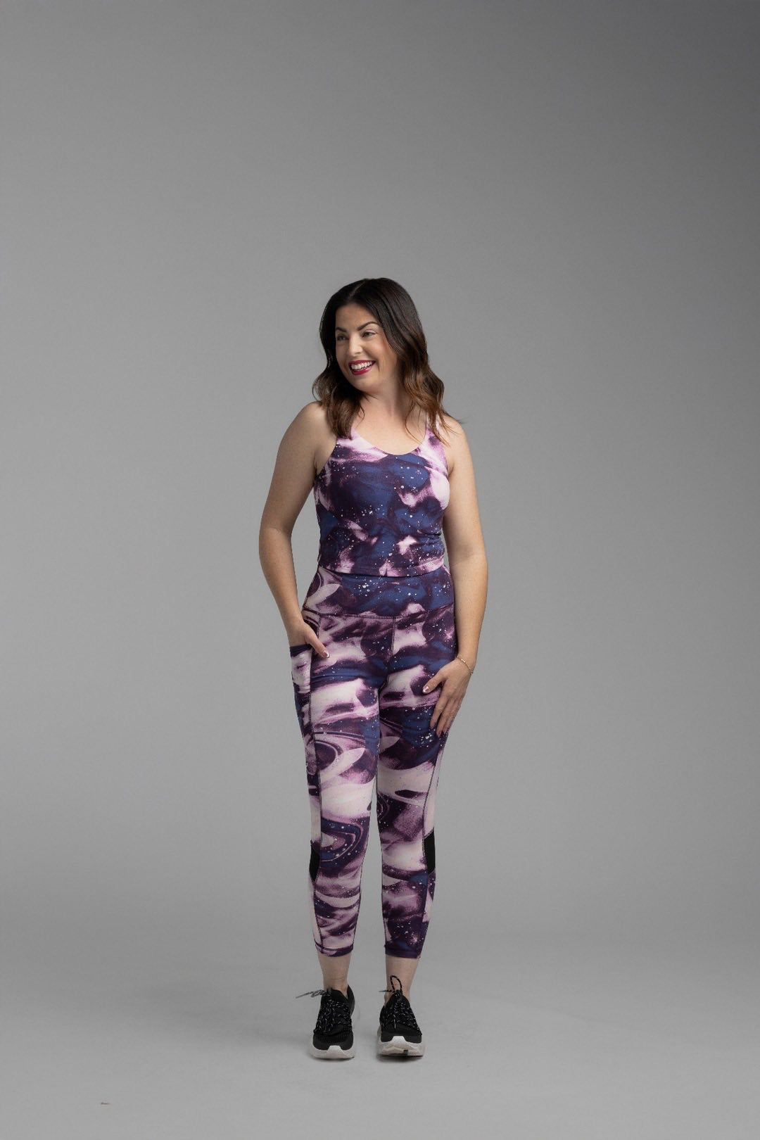 LuLaRoe LuLaRoe RISE Resilient Cami Bralette - Cosmic Orchid Marble 
