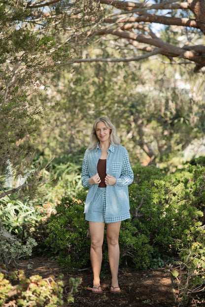 LuLaRoe Polly Set - Sage Gingham