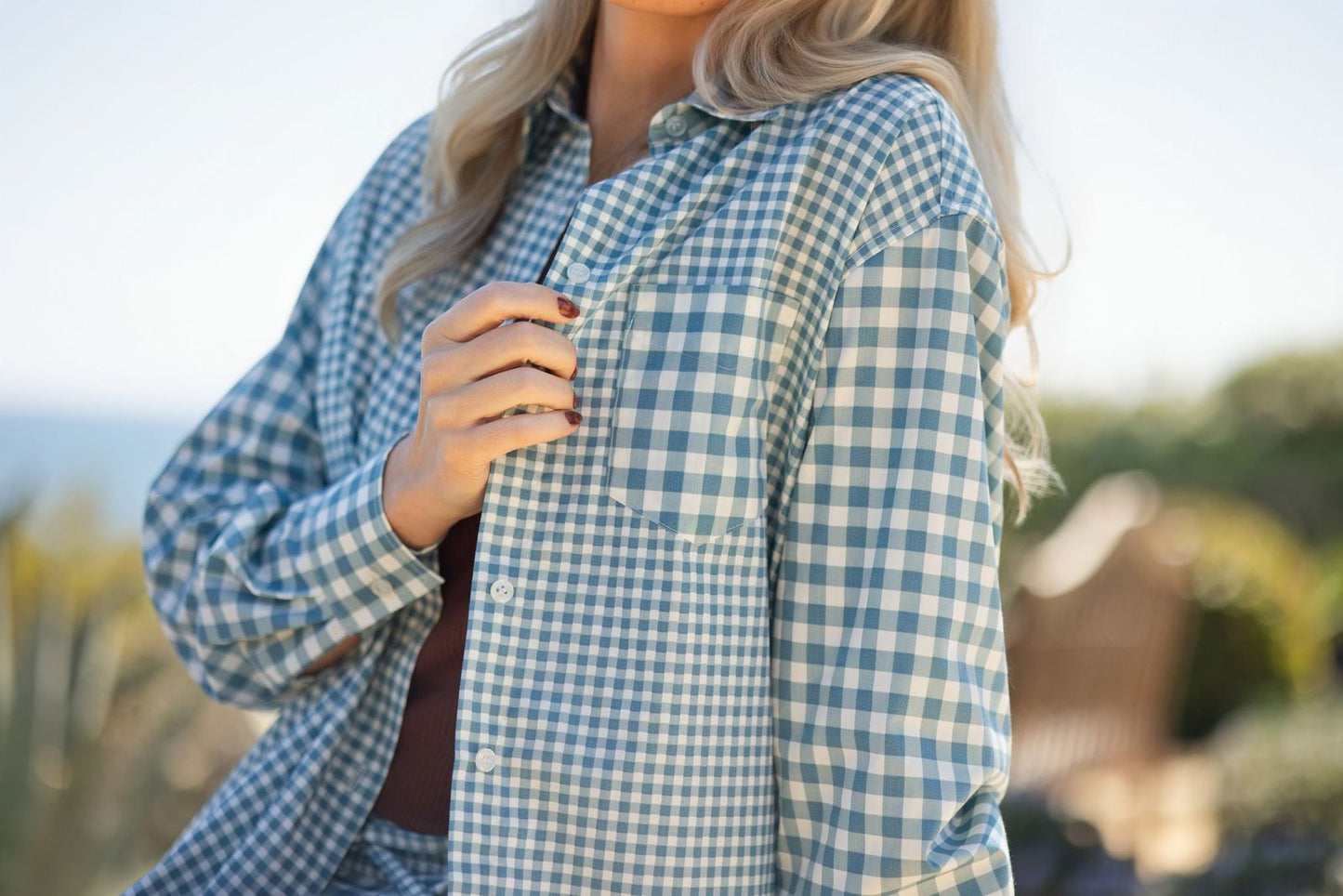 LuLaRoe Polly Set - Sage Gingham
