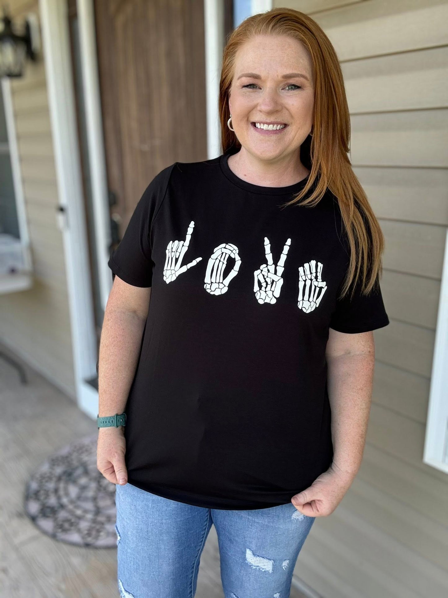 LuLaRoe Halloween 2025 - Rivkah Top - Sign Language "Love"