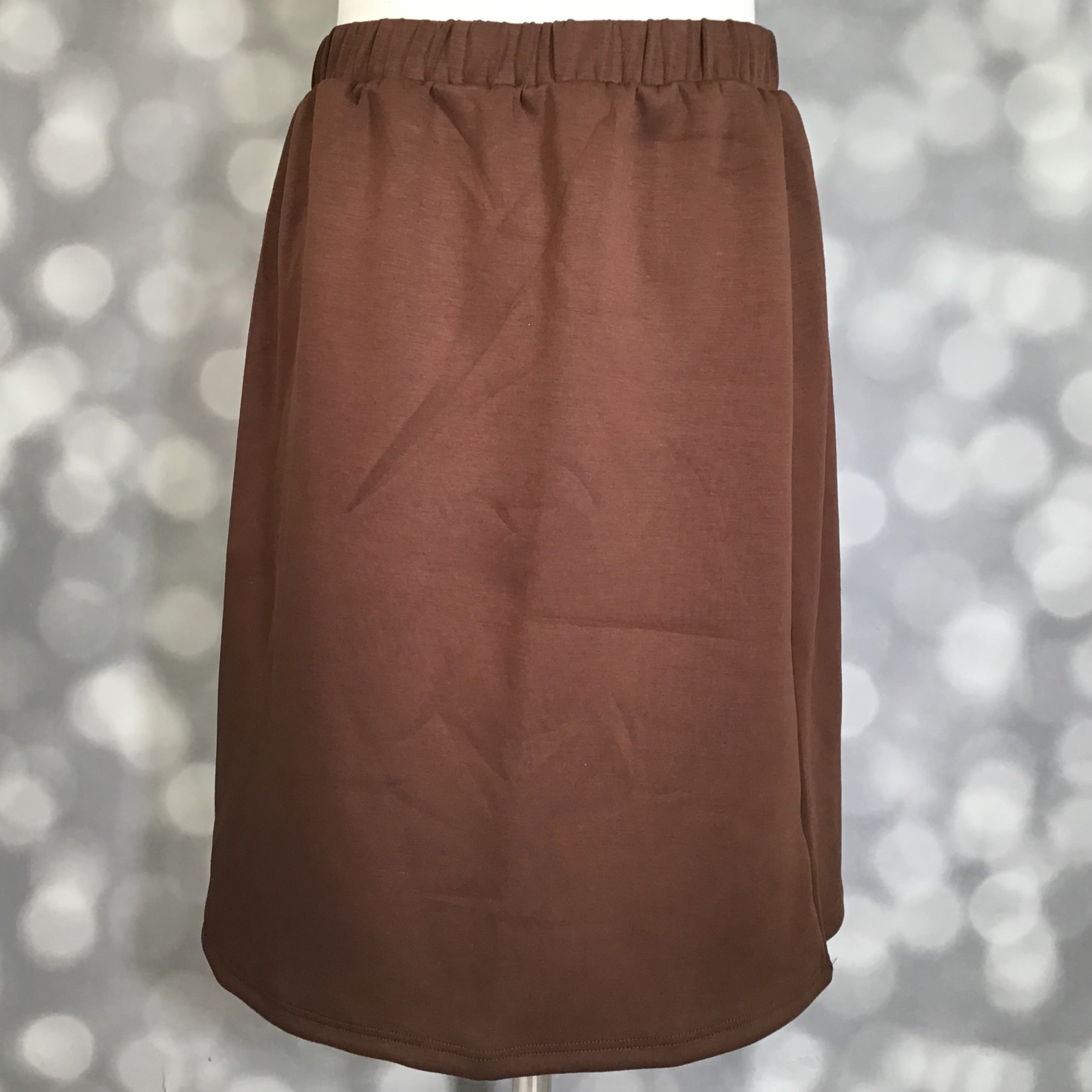Women's Brown Midi Skirt Cinnamon Spice | LuLaRoe Samantha