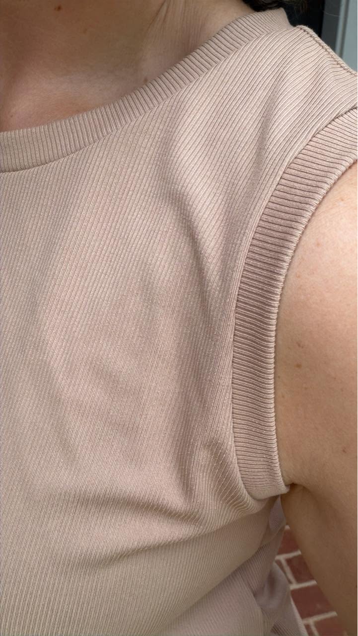 LuLaRoe Cocoa Sleeveless Top - Solid Warm Sand