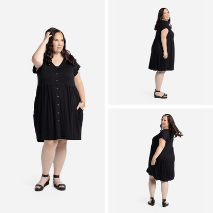 LuLaRoe LuLaRoe Heidi Dress - Solid Classic Black 