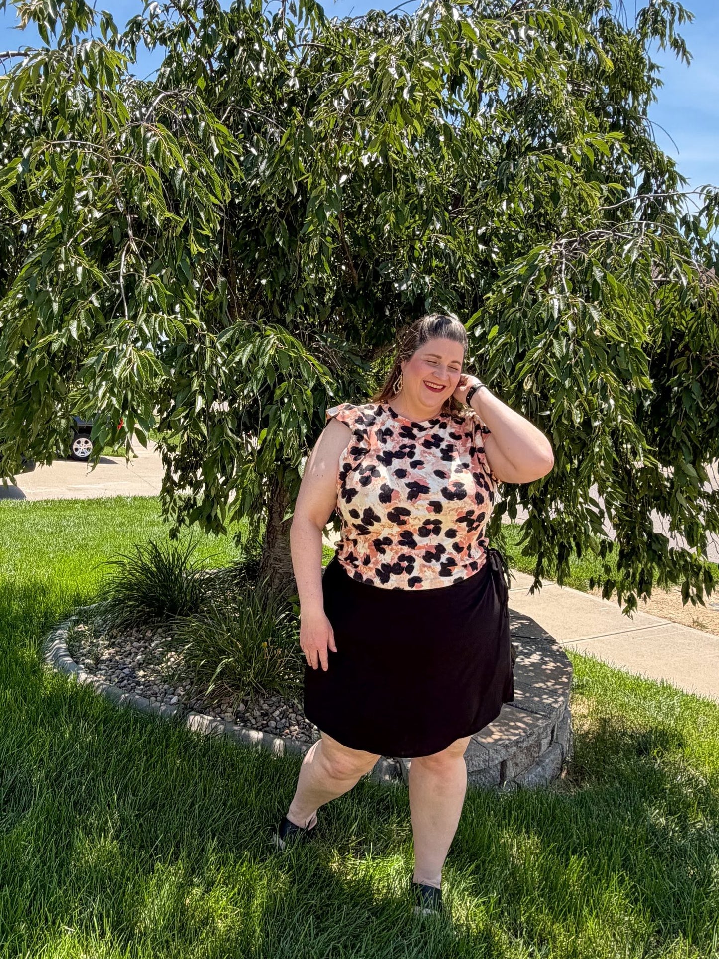 LuLaRoe Rose Wrap Skort - Solid Black