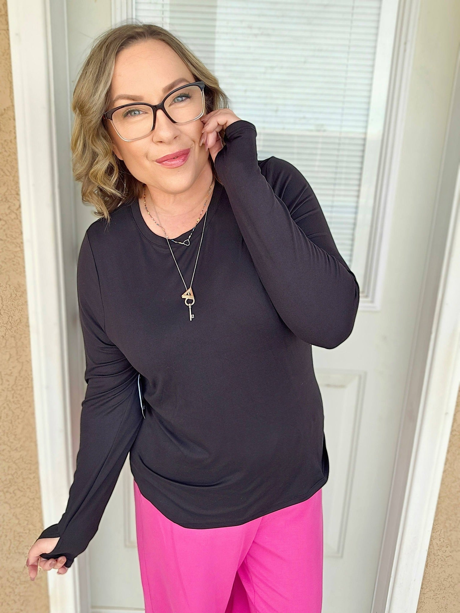 LuLaRoe LuLaRoe Rise Limitless Top - Solid Black 