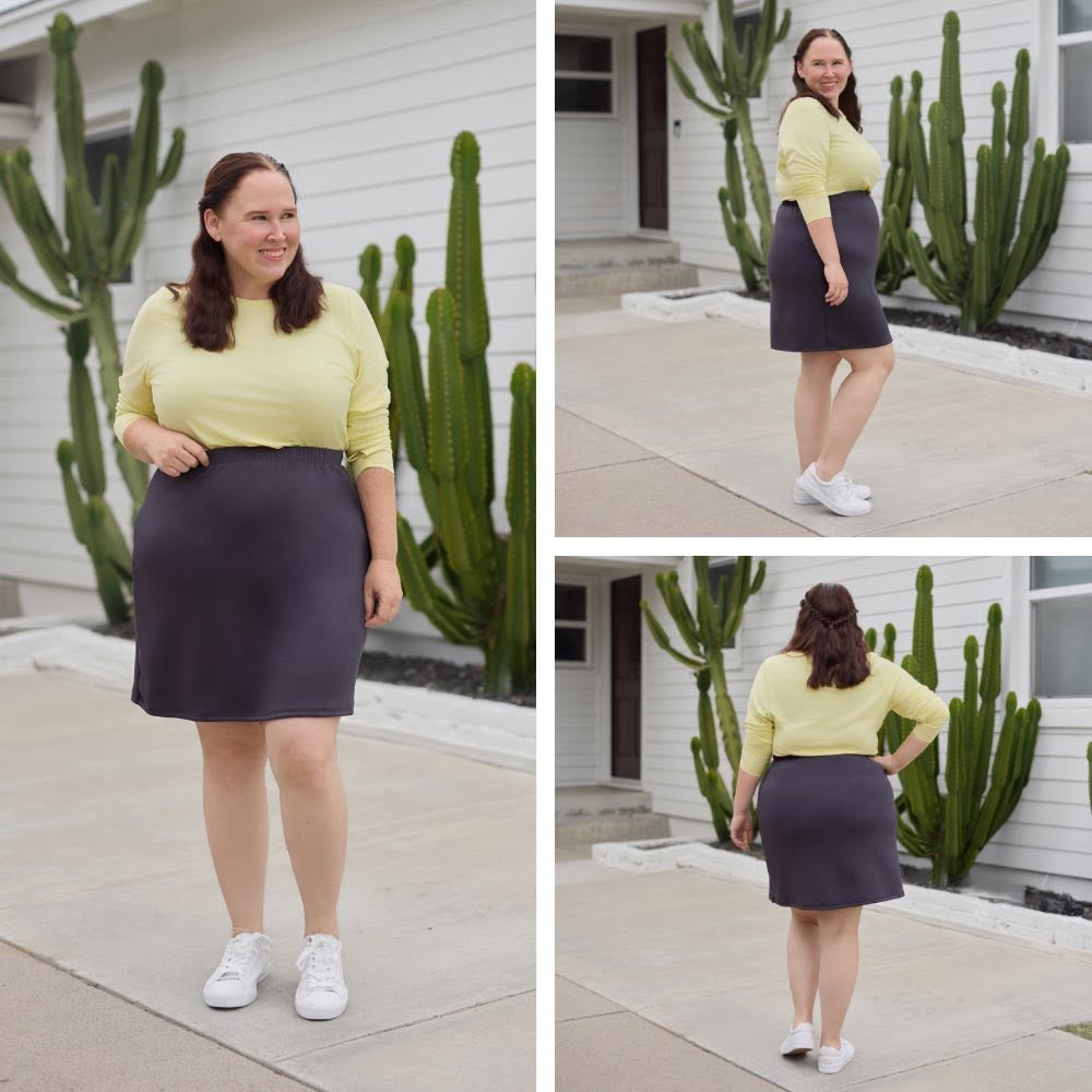 LuLaRoe Samantha Skirt - Solid Deep Charcoal