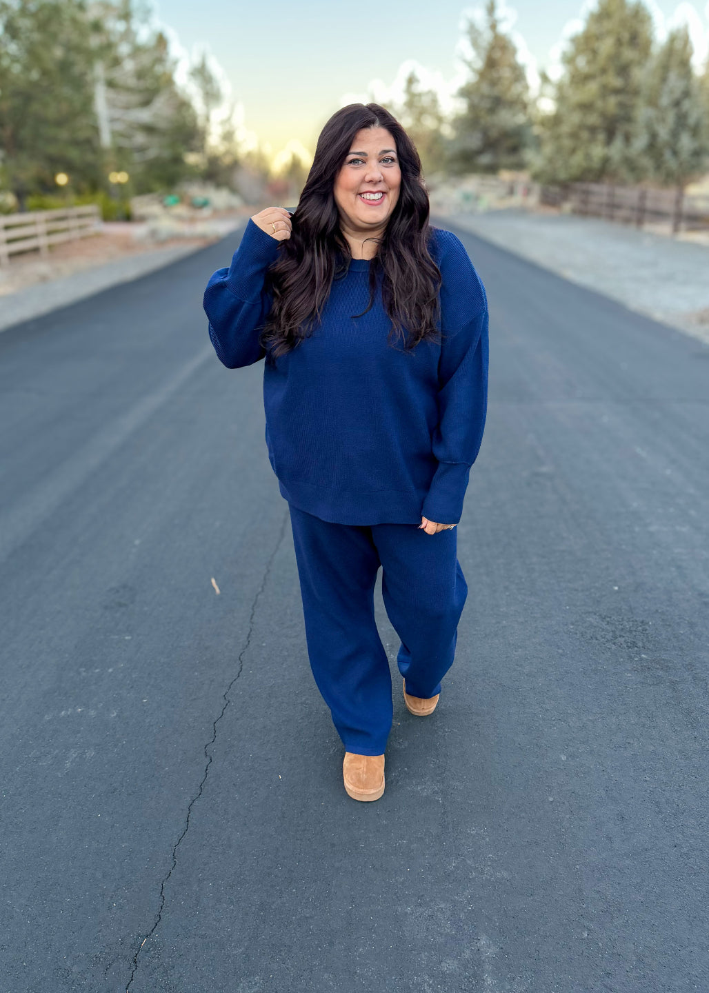 LuLaRoe Cozy Carma Bottom - Solid Navy