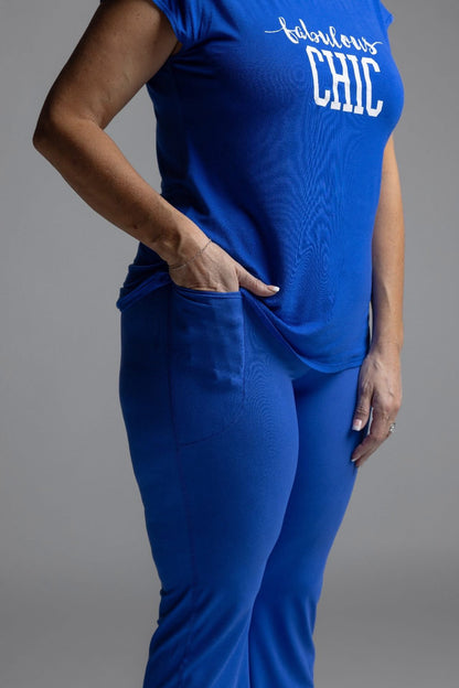 LuLaRoe RISE Passionate Yoga Pant 2.0 - Solid Classic Cobalt Blue 