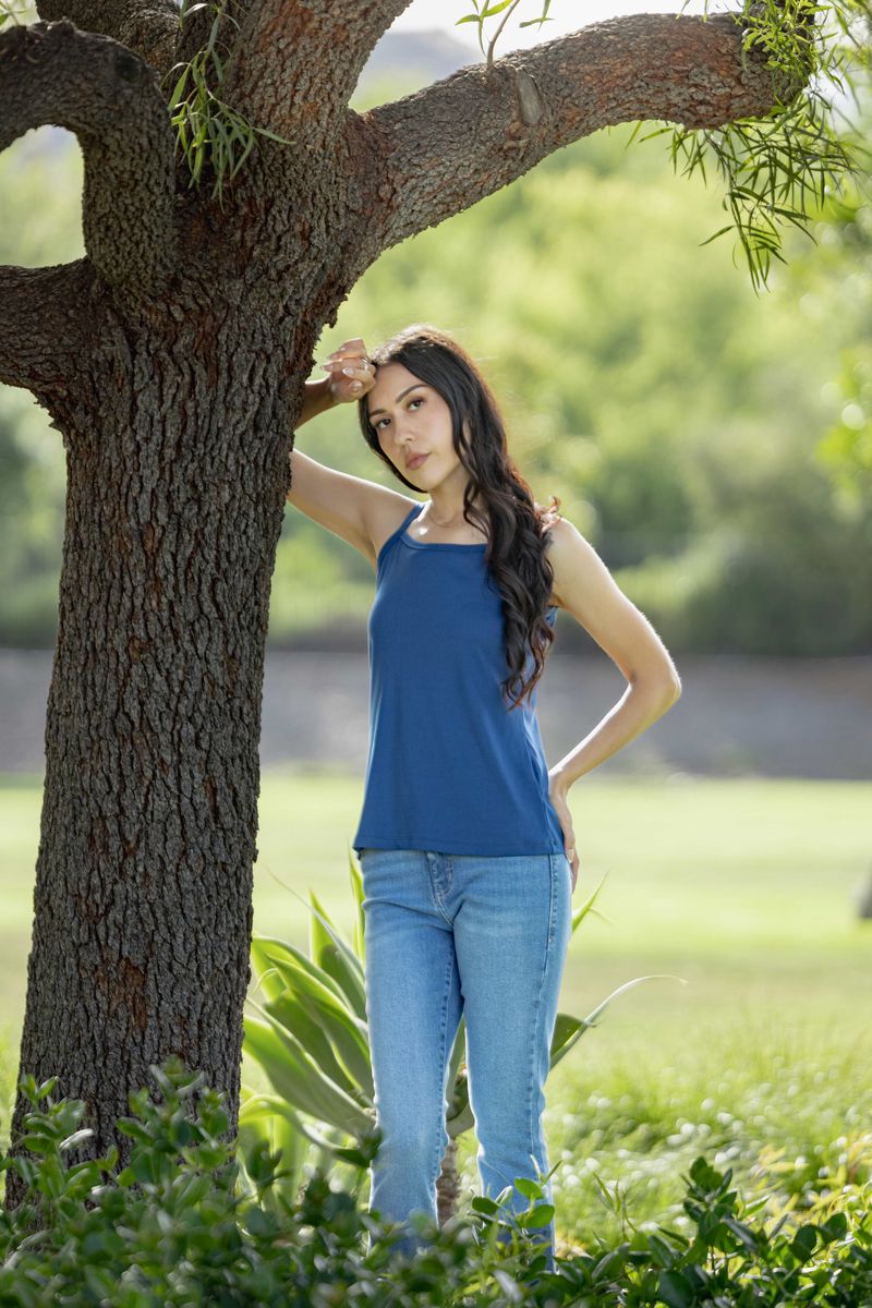 LuLaRoe LuLaRoe Essential Cami Set – Solid Navy Blue & Boardwalk Stripe 