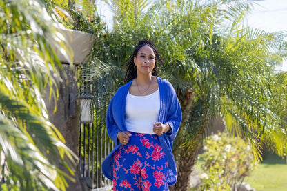 LuLaRoe LuLaRoe Tracy Cocoon Cardigan - Solid Cobalt Breeze 