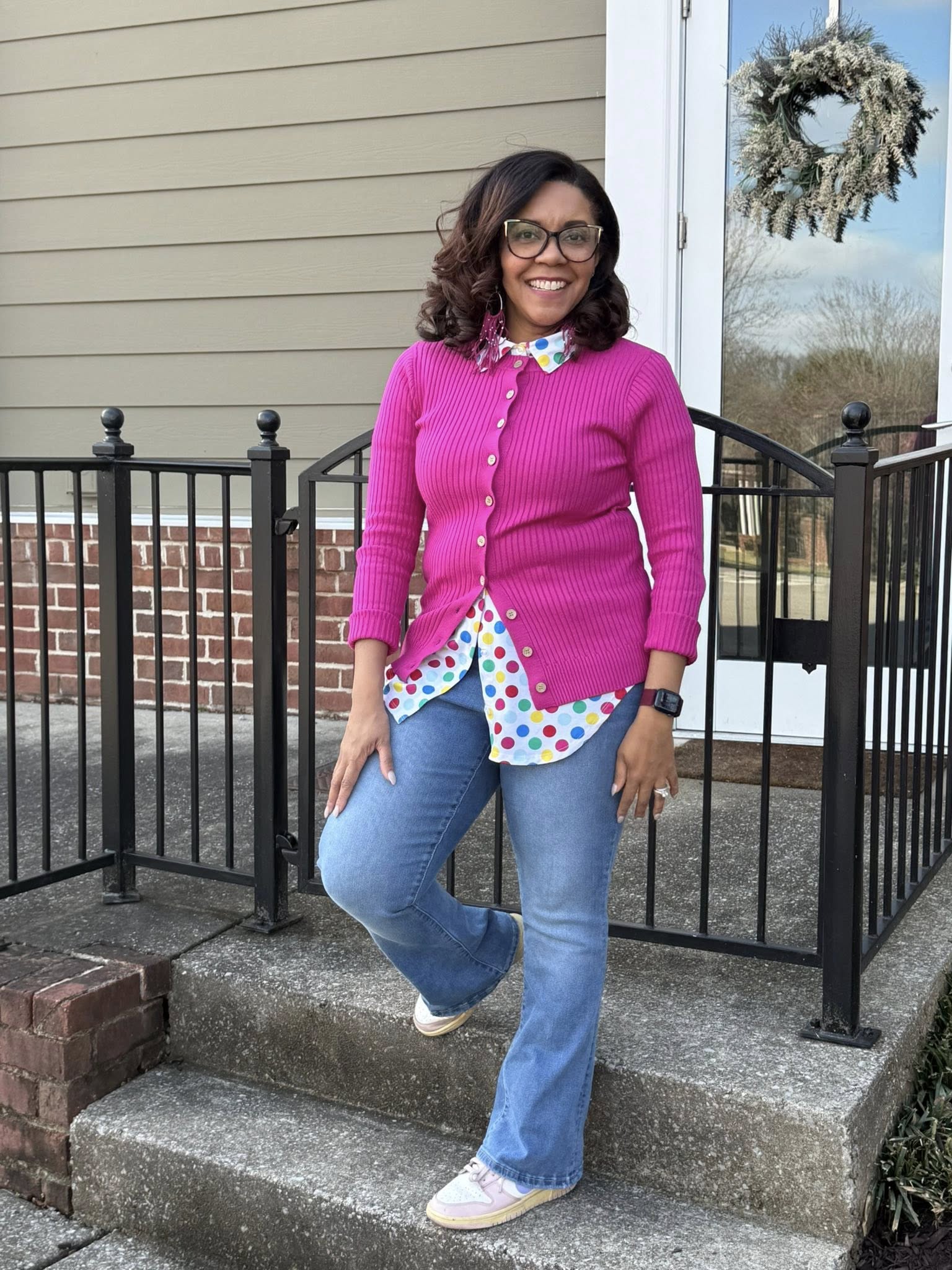 LuLaRoe LuLaRoe Becky Cardigan - Solid Magenta Pink 