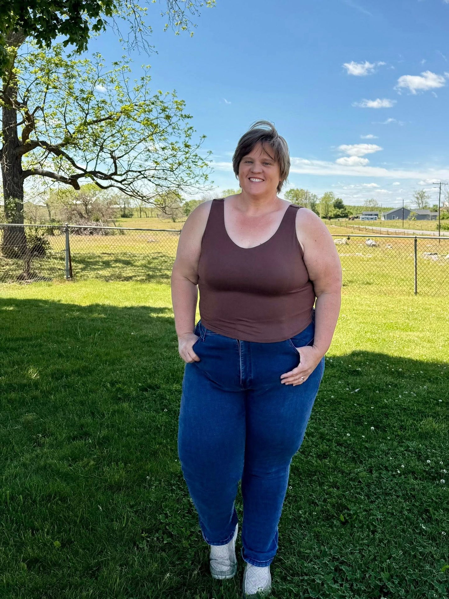 LuLaRoe LuLaRoe RISE Resilient Cami Bralette - Solid Cocoa Luxe 