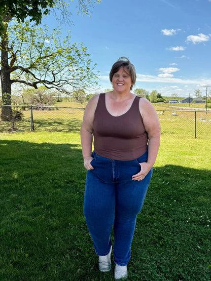 LuLaRoe LuLaRoe RISE Resilient Cami Bralette - Solid Cocoa Luxe 
