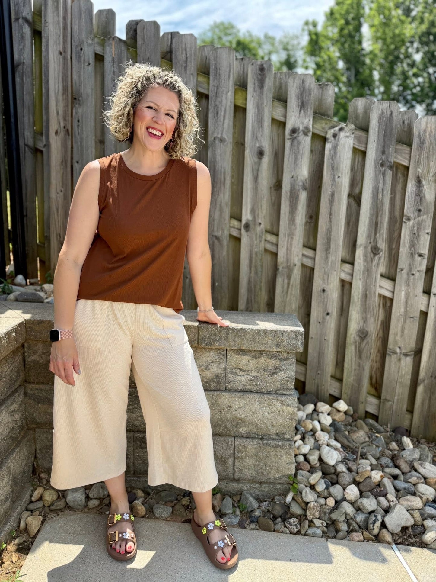 LuLaRoe Cocoa Sleeveless Top - Solid Espresso Brown