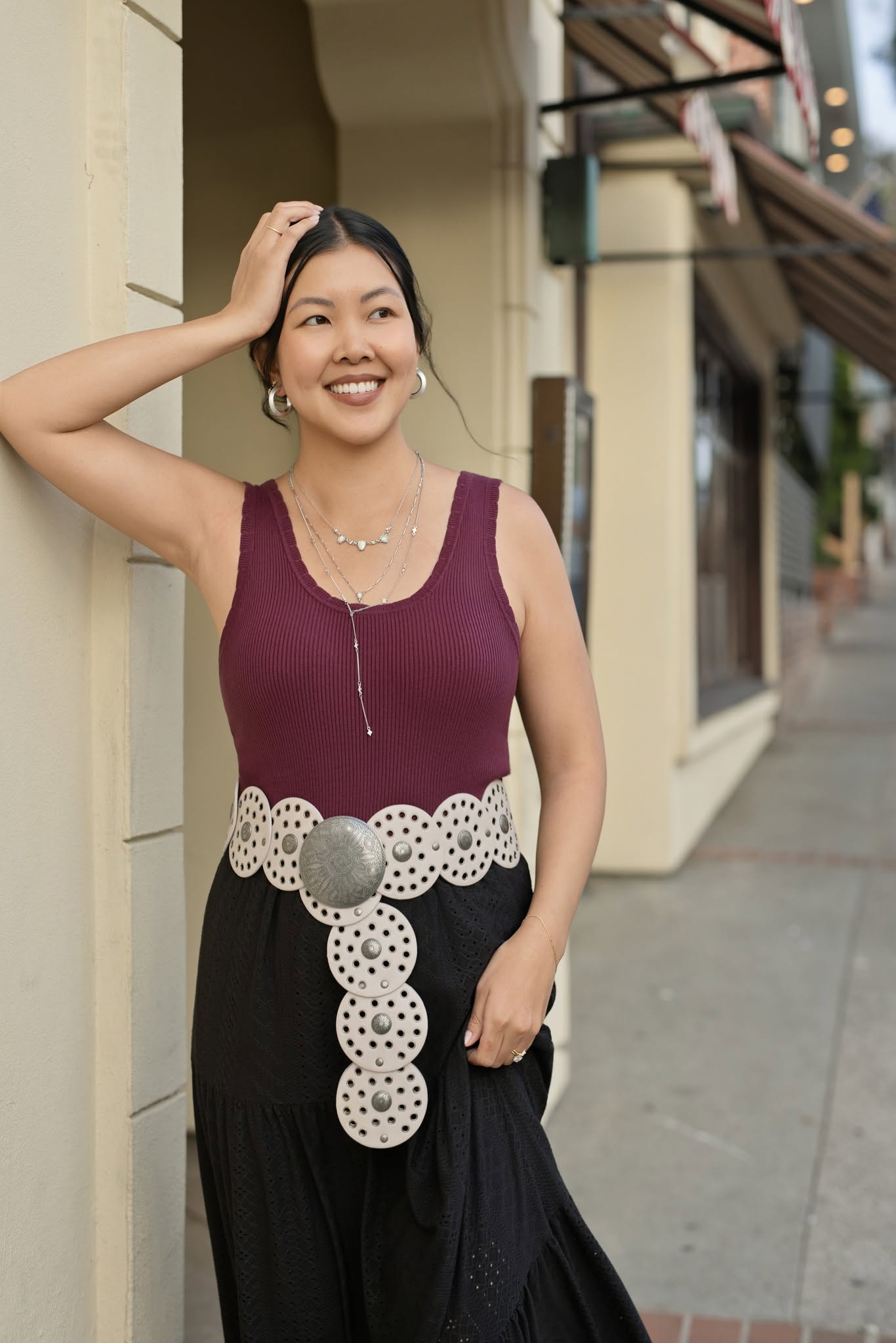 LuLaRoe Maydene Scallop Edge Tank – Solid Rich Plum
