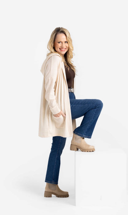 LuLaRoe Cozy Mackenzie Cardigan - Solid Soft Cream