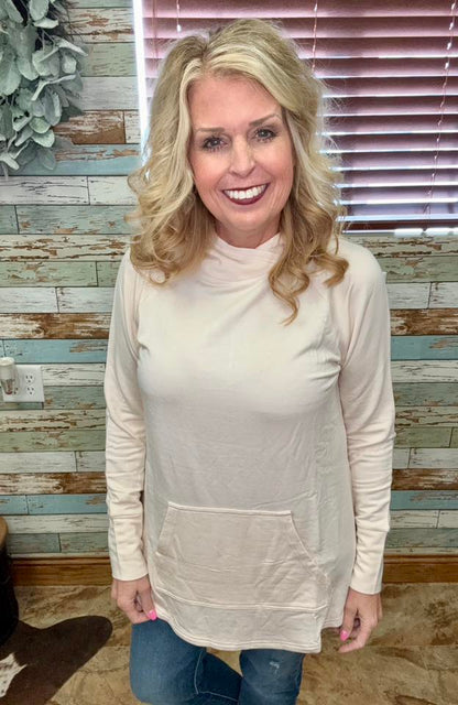 LuLaRoe LuLaRoe Amber Hoodie - Solid Soft Porcelain Cream 