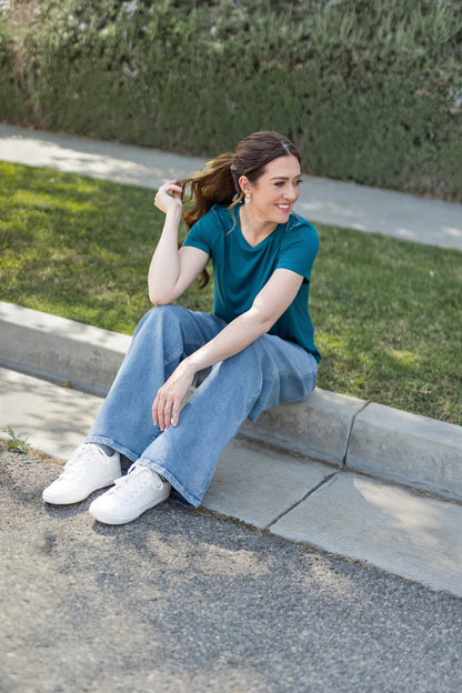 LuLaRoe Essential Tee - Solid Deep Teal