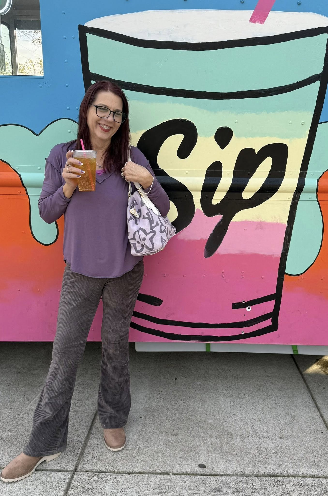 LuLaRoe LuLaRoe Vicki Top - Solid Soft Grape 