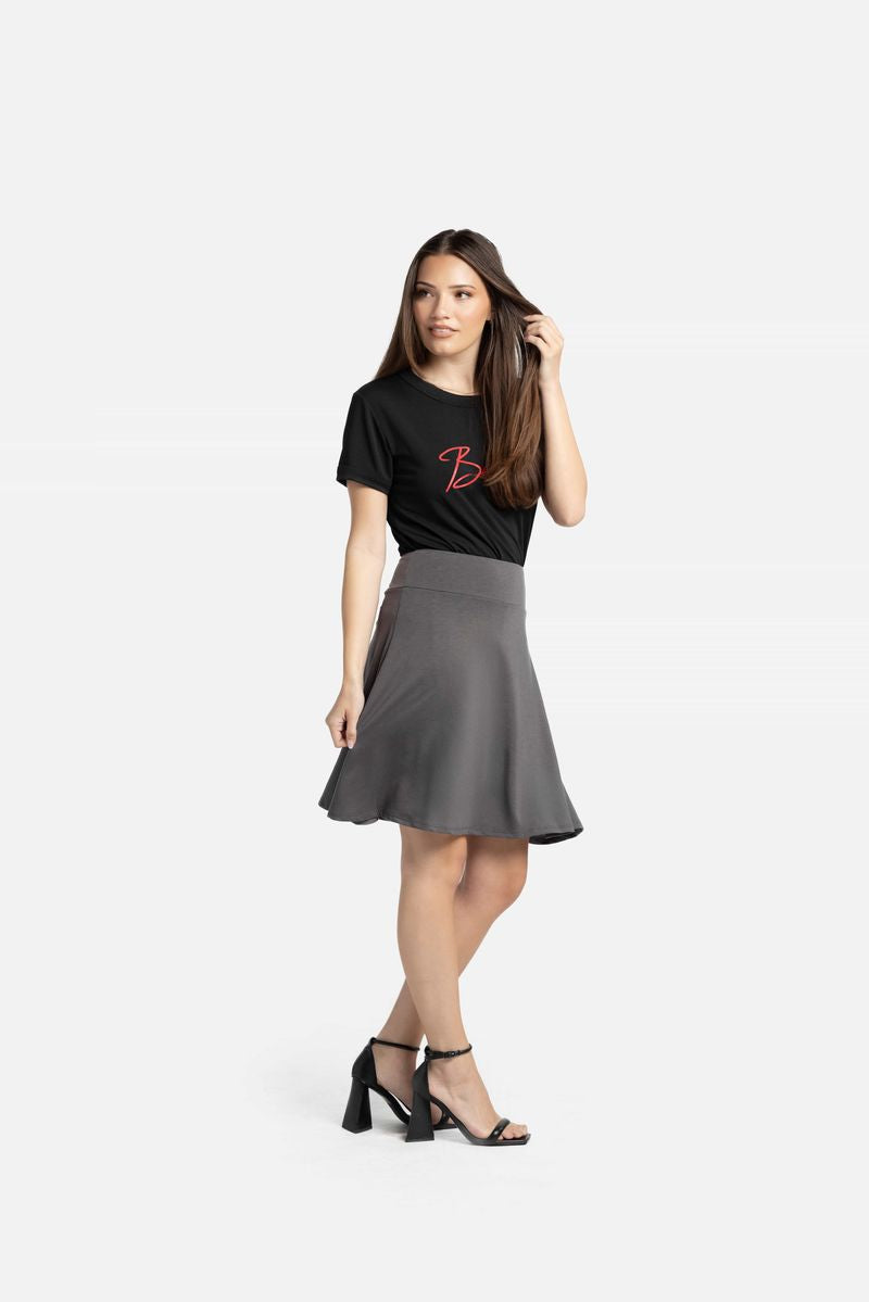 LuLaRoe LuLaRoe Eileen Skort - Solid Charcoal Gray 
