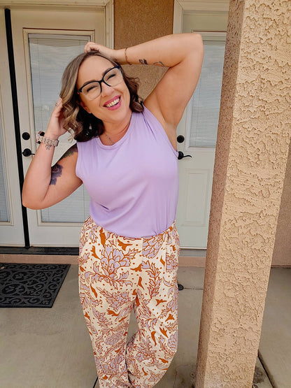 LuLaRoe Cocoa Sleeveless Top - Solid Soft Lavender