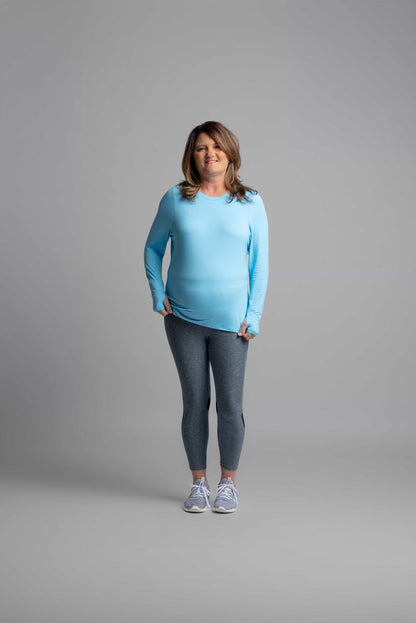 LuLaRoe LuLaRoe Rise Limitless Top - Solid Soft Coastal Blue 