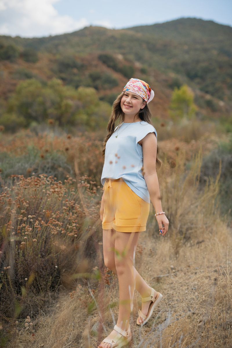 LuLaRoe Suzanne Cap Sleeve Top - Solid Powder Blue