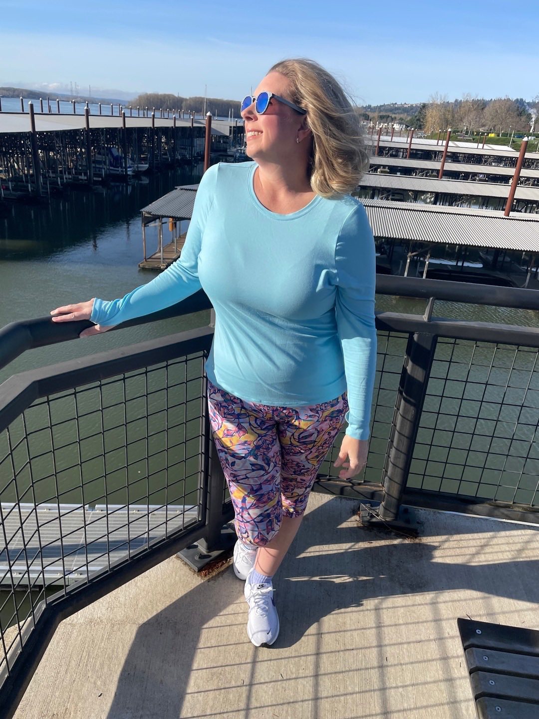 LuLaRoe LuLaRoe Rise Limitless Top - Solid Soft Coastal Blue 