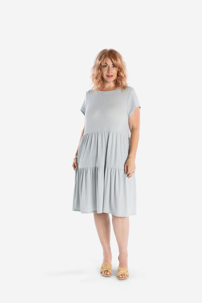 LuLaRoe Ariel Tiered Dress - Solid Misty Sage