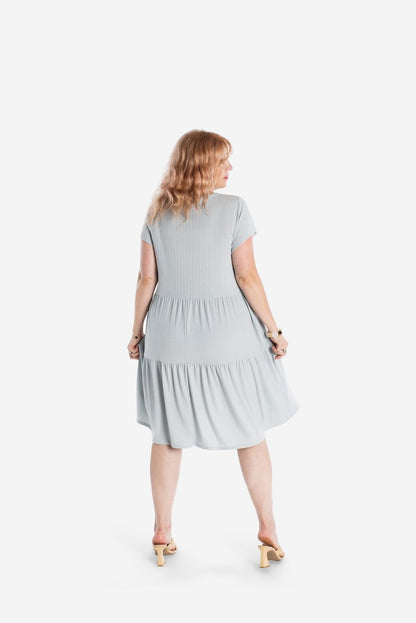 LuLaRoe Ariel Tiered Dress - Solid Misty Sage