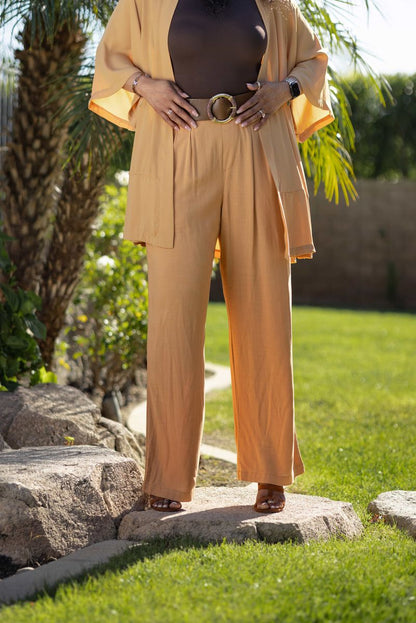 LuLaRoe LuLaRoe Pamela Trouser - Solid Golden Dune Flow 