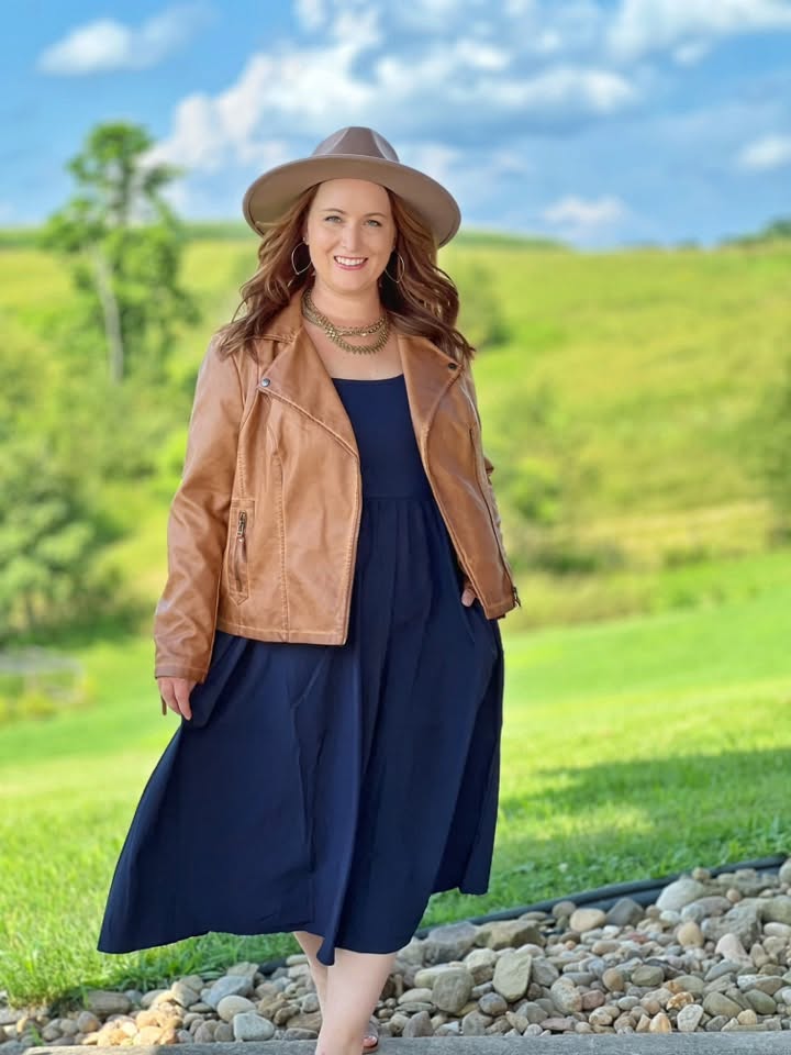 LuLaRoe Madeline Midi Tank Dress - Solid Navy