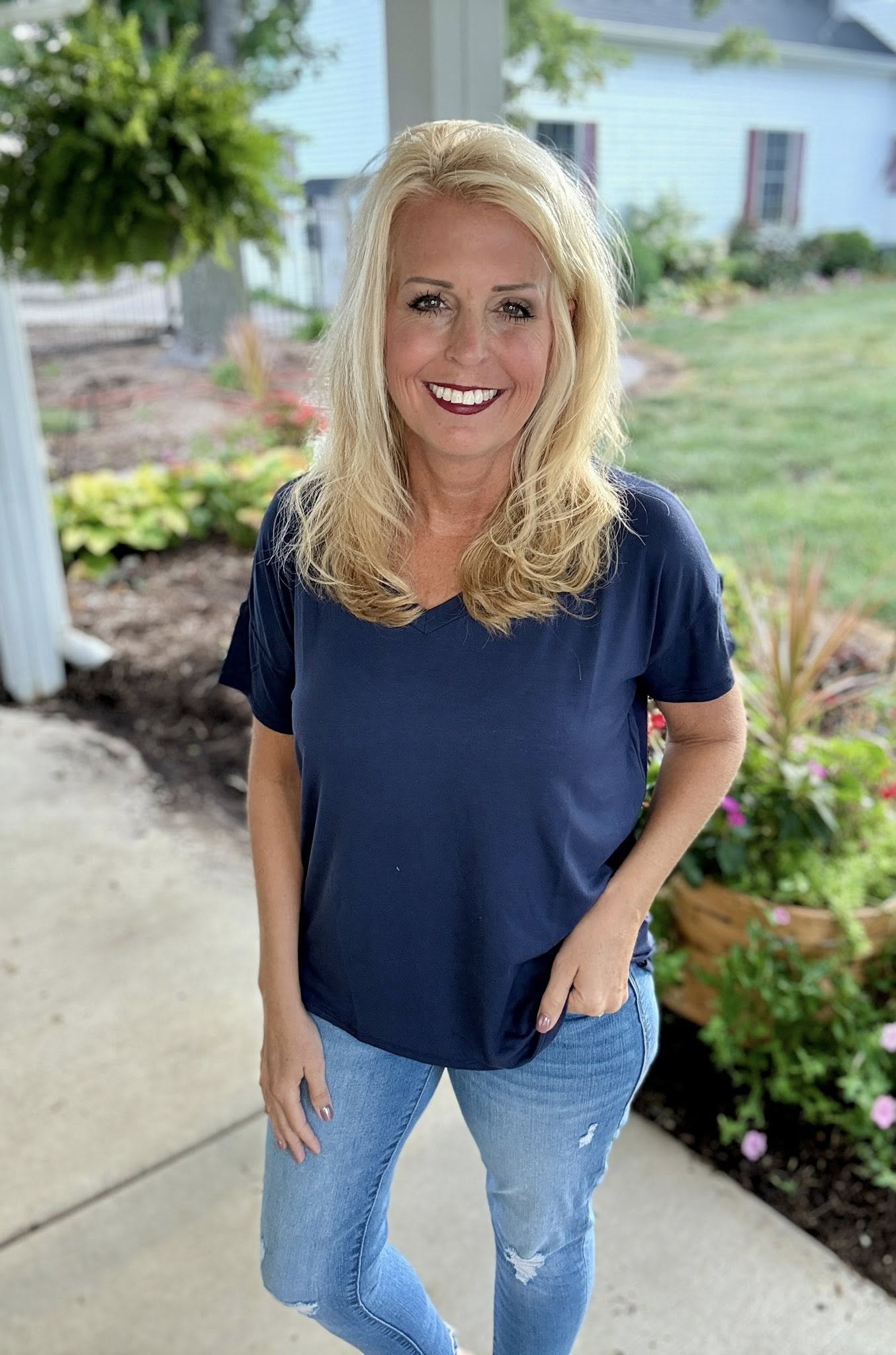 LuLaRoe Lisa - Solid Navy B-740 