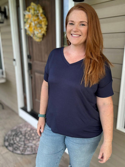 LuLaRoe Lisa - Solid Navy B-740 
