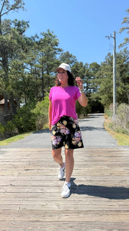 LuLaRoe Essential Tee - Solid Fuchsia Bloom