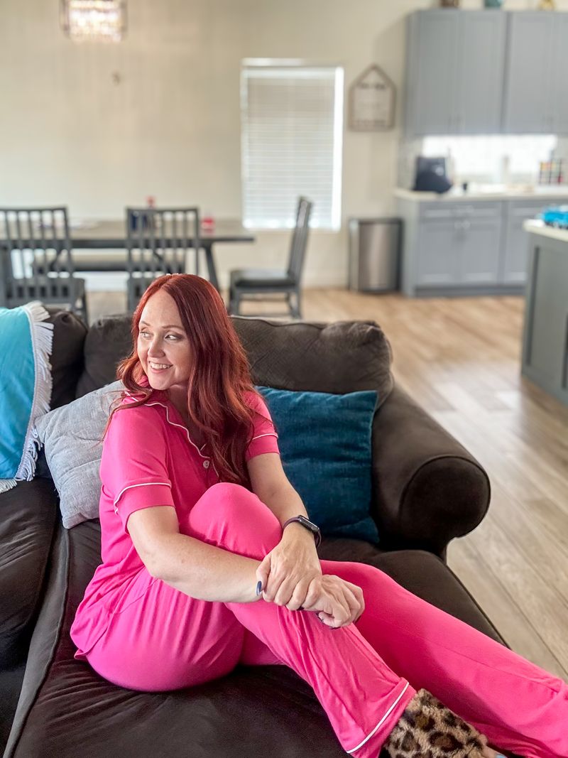 LuLaRoe LuLaRoe Valentine Serene Set - Solid Petal Rose Glow 