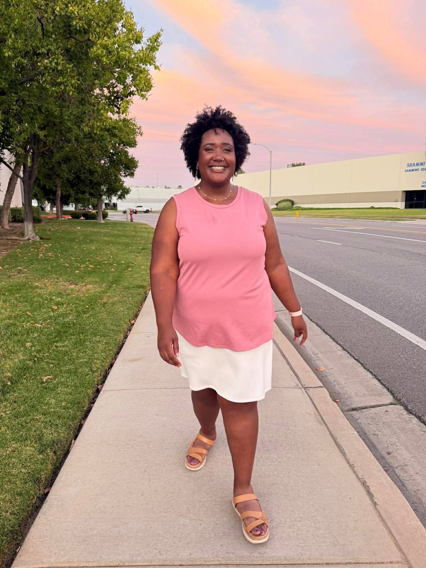 LuLaRoe Cocoa Sleeveless Top - Solid Blush Rose
