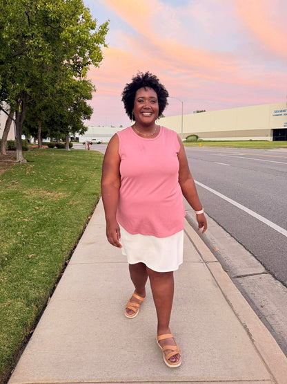 LuLaRoe Cocoa Sleeveless Top - Solid Blush Rose