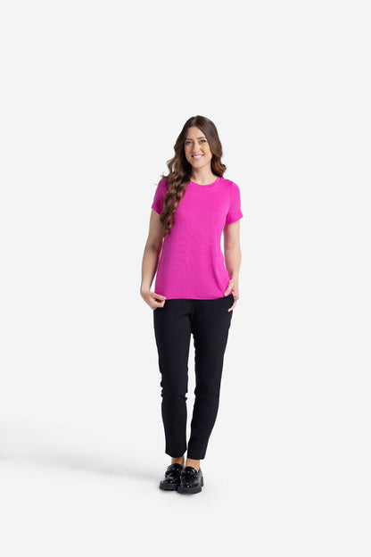 LuLaRoe Essential Tee - Solid Fuchsia Bloom