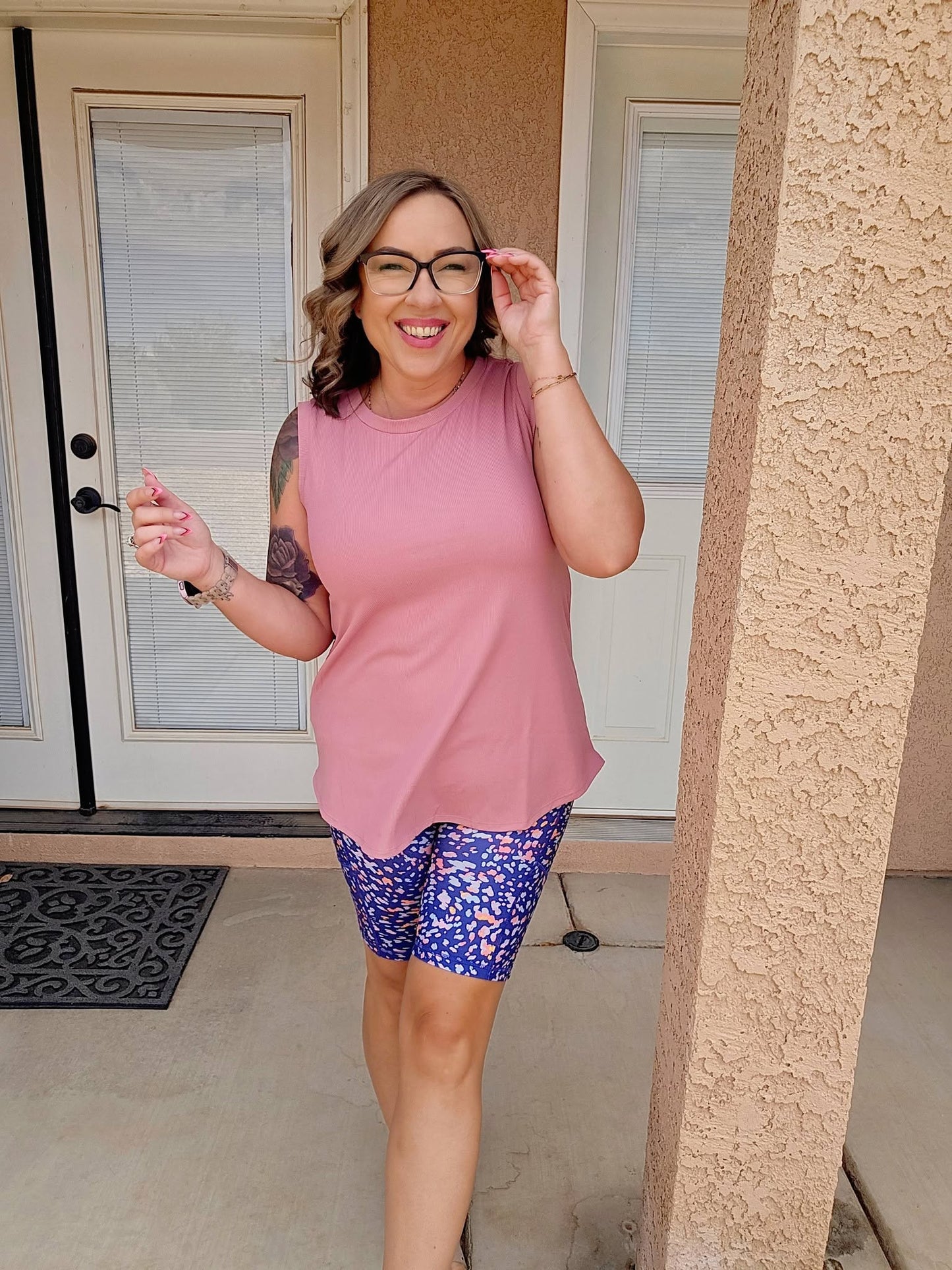 LuLaRoe Cocoa Sleeveless Top - Solid Blush Rose