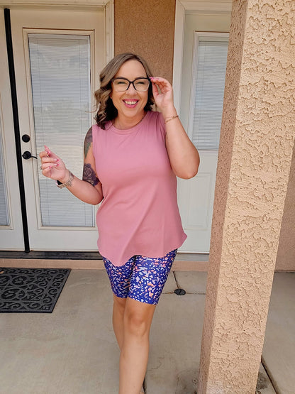 LuLaRoe Cocoa Sleeveless Top - Solid Blush Rose