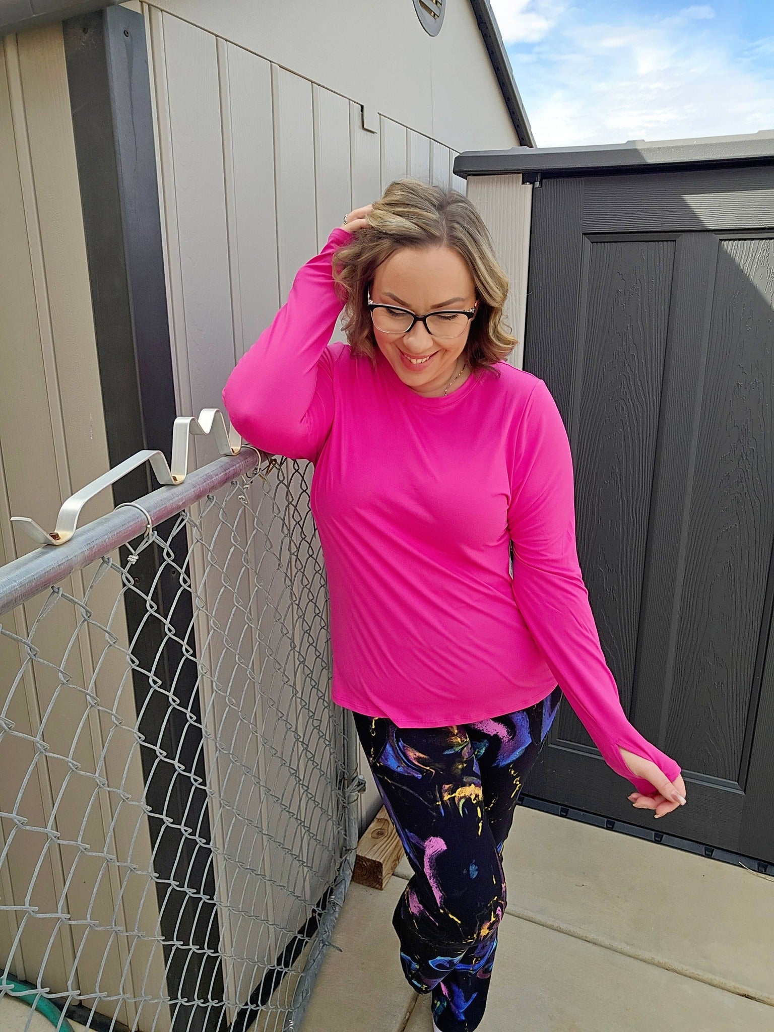 LuLaRoe LuLaRoe Rise Limitless Top - Solid Vibrant Fuchsia Pink 