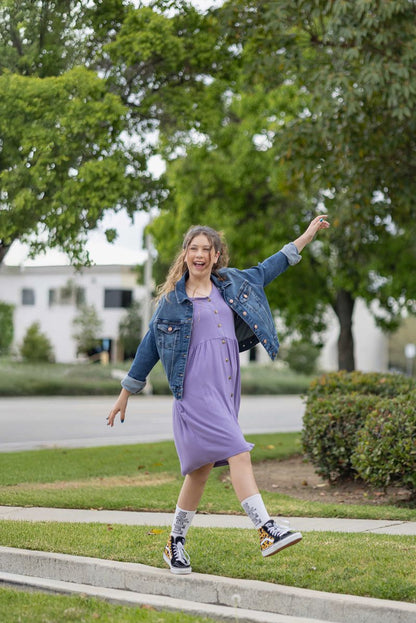 LuLaRoe LuLaRoe Heidi Dress - Solid Dusty Lavender 